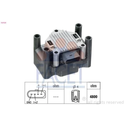 Imagem de FACET 9.8120 Unidade de bobinas ignição VOLKSWAGEN: Golf 4 Variant,