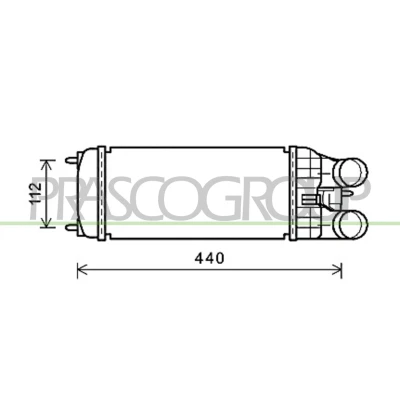 Imagem de PRASCO CI325N001 Intercooler PEUGEOT: 208 I Hatchback, 207 Partner II Van, CITROËN: C4 Cactus, C Elysée Sedan, C3 III