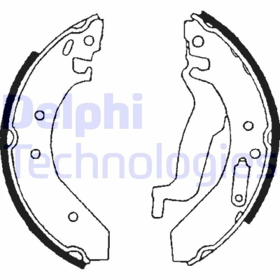 Imagem de DELPHI LS1645 Maxilas de Travão 203 38 ROVER: 25 Hatchback, 45 Sedan, 400 HONDA: CIVIC 6 Fastback, MG: MG ZR Hatchback
