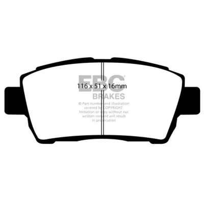Imagem de EBC Brakes DP41295R Jogo de pastilhas para travão disco Eixo dianteiro TOYOTA: Yaris I Hatchback, Celica VII Coupe, MR2 III Cabrio
