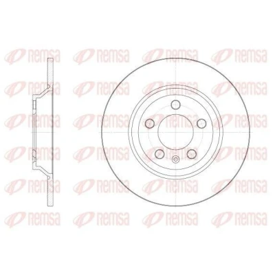 Imagem de REMSA Disco de travão VOLKSWAGEN: Polo VI, AUDI: A1 Sportback Eixo traseiro 272mm 10mm 5 cheio 62521.00 2Q0615601G Discos