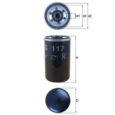 Imagem de MAHLE ORIGINAL KC 117 Filtro de Combustível aparafusado