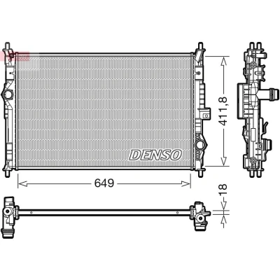 Imagem de DENSO DRM21103 Radiador, arrefecimento do motor 649 412 18 PEUGEOT: 308 II Hatchback, SW 2, CITROËN: Jumpy III Van