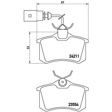 Imagem de BREMBO P 85 101 Jogo de pastilhas para travão disco incl. contacto aviso desgaste com parafusos pinça sem acessórios