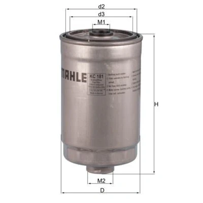 Imagem de MAHLE ORIGINAL KC 18/1 Filtro de Combustível aparafusado