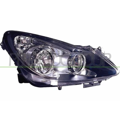 Imagem de PRASCO OP0344913 Farol Principal à direita H7, H1 preto sem motor de regulação do alcance dos faróis OPEL: Corsa D Hatchback