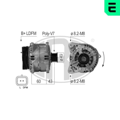 Imagem de ERA 210719A Alternador 14V 150A RENAULT: MEGANE 2 Kombi, MASTER Kasten, TRAFIC OPEL: Vivaro A Van