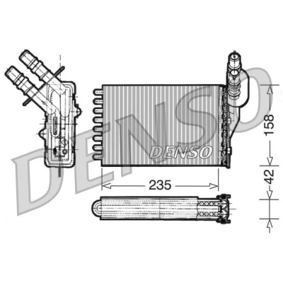Imagem de DENSO DRR23001 Radiador Quente RENAULT: CLIO 2, Kangoo I Express, 2 Kasten