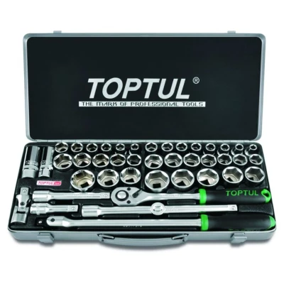 Imagem de TOPTUL GCAD4303 Conjunto de soquete 43 Sextavado 1/2 com roquete