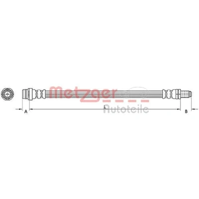 Imagem de METZGER 4110796 Mangueira de Travão 392 FORD: MONDEO 4 Turnier