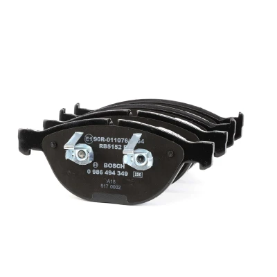 Imagem de BOSCH 0 986 494 349 Jogo de pastilhas para travão disco Baixo teor metálico com chapa anti ruído, grampo do êmbolo BMW: 5 Sedan, Touring, 7