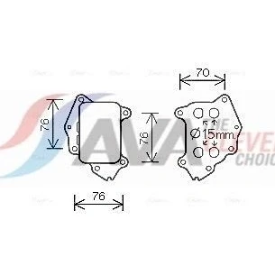 Imagem de PRASCO PE3396 Radiador de Óleo sem filtro PEUGEOT: 206 Van, Hatchback, 207 CITROËN: Xsara Carrinha, C3 I Hatchback