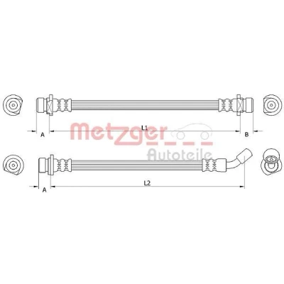 Imagem de METZGER 4111072 Mangueira de Travão 234, 220 HONDA: CIVIC 8 Hatchback