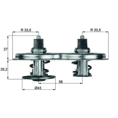 Imagem de MAHLE ORIGINAL TX 33 88D Termóstato, líquido de refrigeração 88,88oC com junta