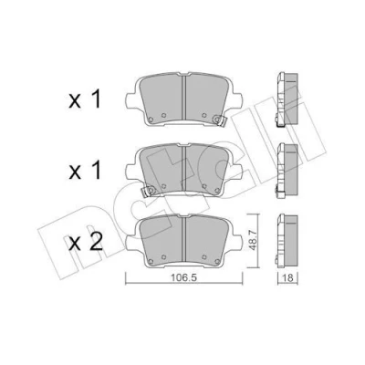 Imagem de METELLI 22 1181 0 Jogo de pastilhas para travão disco com avisador sonoro desgaste OPEL: Insignia B Sports Tourer, Grand Sport
