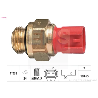 Imagem de EPS 1.850.186 Interruptor de temperatura, ventilador do radiador M18x1,5 Made in Italy OE Equivalent SUZUKI: SWIFT 2