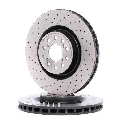 Imagem de BREMBO COATED DISC LINE 09.C338.11 Disco de travão 350 32 5 perfurado/ventilado revestido alto carbono com parafusos HONDA: CIVIC 9, 10