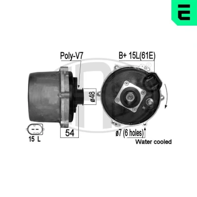 Imagem de ERA 209068A Alternador 14V 150A BMW: 5 Sedan, Touring, X5, LAND ROVER: Range Rover 3