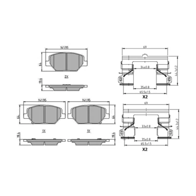 Imagem de FERODO FDB5214 Jogo de pastilhas para travão disco com avisador sonoro desgaste OPEL: Insignia B Sports Tourer, Grand Sport