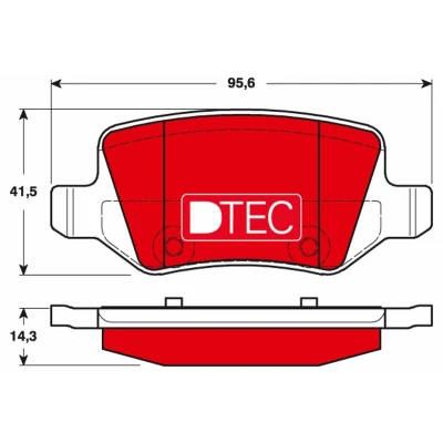 Imagem de TRW DTEC COTEC GDB1481DTE Jogo de pastilhas para travão disco MERCEDES BENZ: Classe A, B, Vaneo