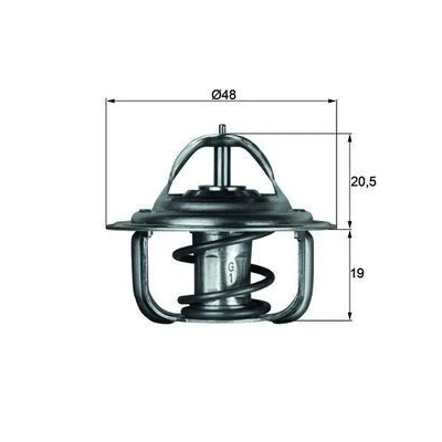 Imagem de MAHLE ORIGINAL TX 1 71D Termóstato, líquido de refrigeração 71 48 com junta OPEL: Corsa B Hatchback, Astra G CC, Caravan, VOLKSWAGEN: GOLF 2