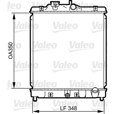 Imagem de VALEO 734117 Radiador, arrefecimento do motor Alumínio 350 348 16 sem regulador líquido de refrigeração Aletas soldadas