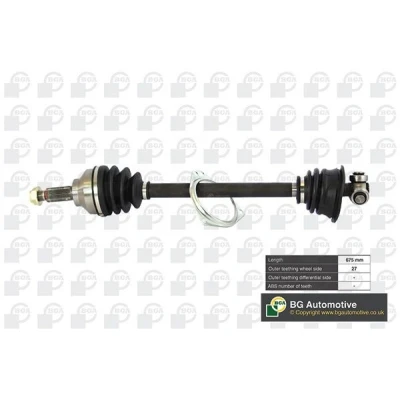 Imagem de BGA DS7319L Veio de transmissão Eixo dianteiro, lado esquerdo 675 OPEL: Vivaro A Van