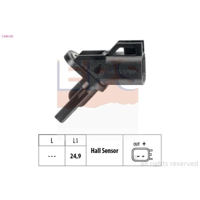 Imagem de EPS 1.960.181 Sensor de ABS Made in Italy OE Equivalent VOLVO: V60 I, XC60 XC70 II Carrinha