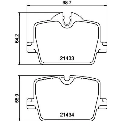Imagem de HELLA 8DB 355 040 911 Jogo de pastilhas para travão disco BMW: 3 Touring, Sedan