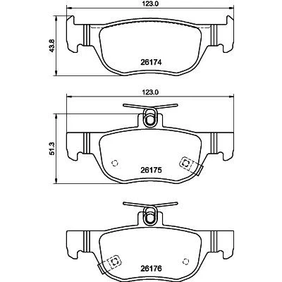 Imagem de HELLA 8DB 355 040 101 Jogo de pastilhas para travão disco incl. contacto aviso desgaste MAZDA: 3 Hatchback