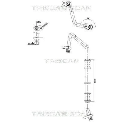 Imagem de TRISCAN 9010 28057 Conduta de alta/baixa pressão, ar condicionado do compressor para o condensador PEUGEOT: Partner I Combispace