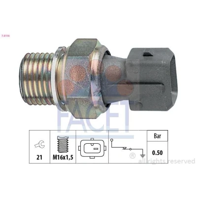 Imagem de FACET 7.0116 Sensor Pressão do Óleo M16x1,5 1 Made in Italy OE Equivalent PEUGEOT: 206 Hatchback, 307 106 I Hatchback