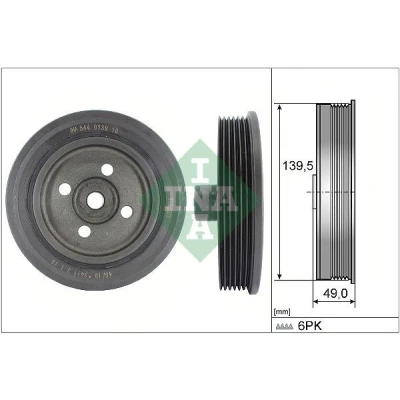 Imagem de INA 544 0139 10 Polia da Cambota 139,50 FORD: Focus 2, C Max, Max
