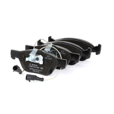 Imagem de BOSCH 0 986 494 004 Jogo de pastilhas para travão disco Baixo teor metálico com sensor desgaste integrado grampo do êmbolo ALFA ROMEO: 147