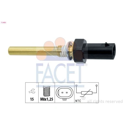 Imagem de FACET 7.3402 Sensor de Temperatura do Óleo M8x1,25