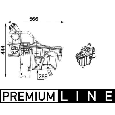 Imagem de MAHLE ORIGINAL CRT 54 000P Depósito de Compensação Refrigerante com tampa