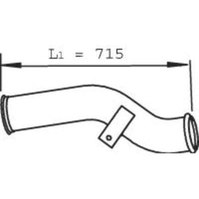 Imagem de DINEX 21297 Tubo de escape 750 à frente 205 Euro 3 (D3) 155