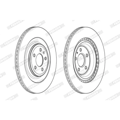 Imagem de FERODO PREMIER DDF1990C Disco de travão 355,8 22 5 112 ventilado revestido sem acessórios AUDI: A6 C7 Avant, A8 D4, Sedan