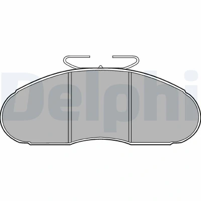 Imagem de DELPHI LP828 Jogo de pastilhas para travão disco não preparado indicador aviso desgaste sem chapa anti ruído acessórios