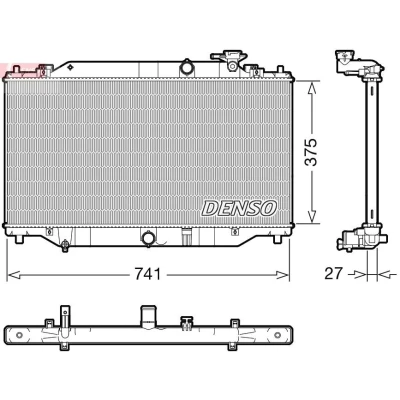 Imagem de DENSO DRM44049 Radiador, arrefecimento do motor 375 751 27