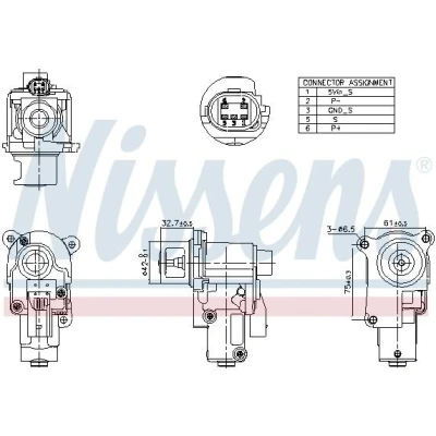 Imagem de NISSENS 98174 Válvula EGR sem radiador da recirculação dos gases de escape SEAT: Ibiza 3, 4, Altea, VOLKSWAGEN: Golf 5, Polo IV Hatchback