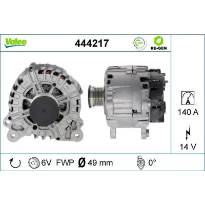 Imagem de VALEO 444217 Alternador 14V 140A SKODA: Octavia 3 Combi, Rapid Hatchback, SEAT: Ibiza 4 Sportcoupe, VOLKSWAGEN: Polo V Hatchback