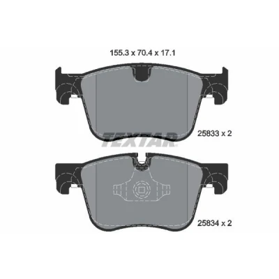 Imagem de TEXTAR 2583301 Jogo de pastilhas para travão disco preparado indicador aviso desgaste PEUGEOT: 308 SW 2, II Hatchback, I