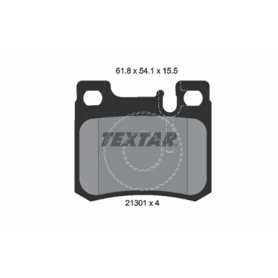 Imagem de TEXTAR 2130103 Jogo de pastilhas para travão disco preparado indicador aviso desgaste MERCEDES BENZ: 190, Classe C Sedan, W124 Sedan