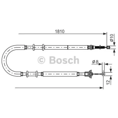 Imagem de BOSCH 1 987 482 587 Cabo de Freio Mão 1784 FIAT: Doblo I Cargo
