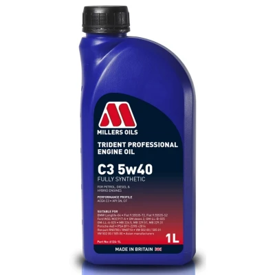 Imagem de Millers Oils Trident Professional C3 5W 30 1l Óleo do motor 6124 1 BMW: 3 Sedan, Touring, VOLKSWAGEN: Golf 4, 7, 5