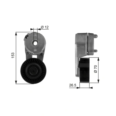 Imagem de GATES T38163 Polia Tensora FleetRunner Micro V Stretch Fit JEEP: GRAND CHEROKEE 2