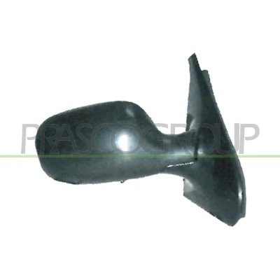 Imagem de Espelho retrovisor Prasco RN3227113P Premium à direita preto manual ajustável pelo interior, ajuste: por cabo de aço, convexo RENAULT: CLIO 2