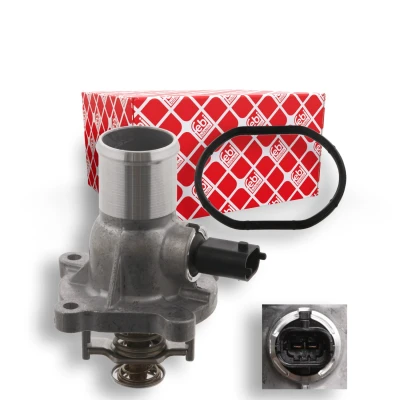 Imagem de FEBI BILSTEIN 33683 Termóstato, líquido de refrigeração 105oC com junta Alumínio fundido OPEL: Astra H Caravan, Vectra C CC, Hatchback
