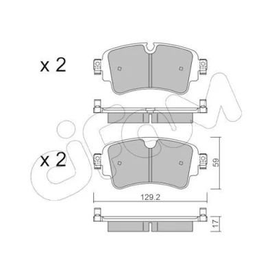 Imagem de CIFAM 822 1129 0 Jogo de pastilhas para travão disco preparado indicador aviso desgaste AUDI: A4 B9 Avant, Q7, A5 Sportback